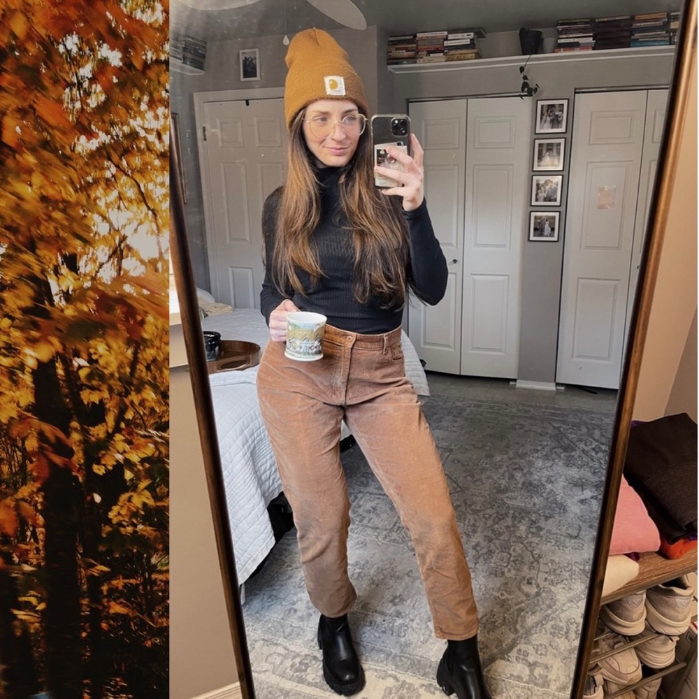 St. John's Bay Brown Straight-Leg Corduroy Pants
